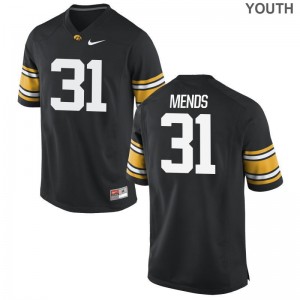 Aaron Mends Youth Jersey Black Game Hawkeyes