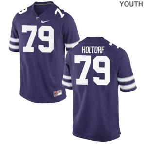 Adam Holtorf K-State Jerseys Game Youth(Kids) - Purple