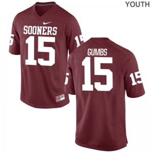 Addison Gumbs Limited Jersey Youth(Kids) Player OU Sooners Crimson Jersey