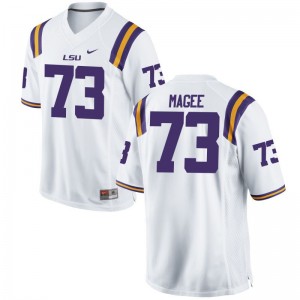 Louisiana State Tigers Player Adrian Magee Game Jerseys White Mens
