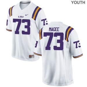 For Kids Adrian Magee Jersey White Game Louisiana State Tigers Jersey