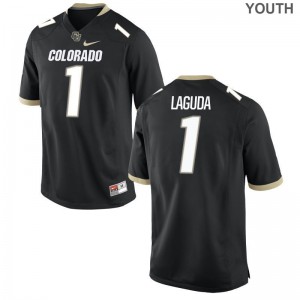 Afolabi Laguda UC Colorado Jerseys Game Black Youth(Kids)
