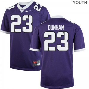 Game Alec Dunham Jersey Texas Christian University Youth(Kids) - Purple