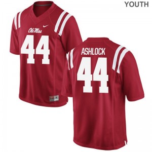 Ole Miss Rebels Alex Ashlock Youth Limited Embroidery Jersey Red