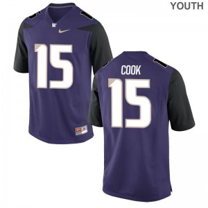Alex Cook UW Jersey Youth Game Jersey - Purple