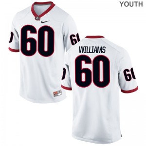 UGA Bulldogs Allen Williams Limited For Kids Embroidery Jersey - White