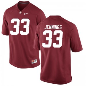 Alabama Anfernee Jennings For Men Game Embroidery Jersey Red