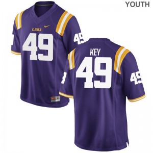 LSU Arden Key Jerseys Purple Game Youth(Kids)