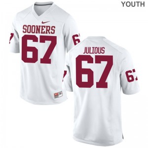Ashton Julious OU Sooners Jersey Limited For Kids Jersey - White