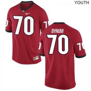 Georgia Bulldogs Aulden Bynum For Kids Game Jerseys - Red
