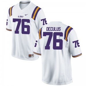 Austin Deculus Limited Jersey For Men LSU Tigers White Jersey