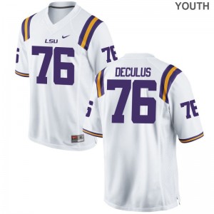 Austin Deculus Youth Jersey Tigers Game White