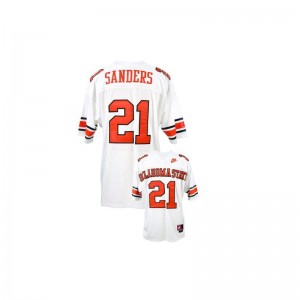 OK State Limited For Men White Barry Sanders Jerseys