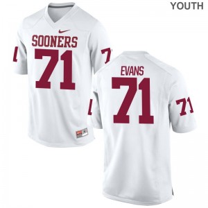 White Bobby Evans Jersey OU Limited Youth