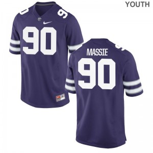 Bronson Massie Kansas State University Jerseys For Kids Limited Purple