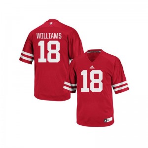 For Men Authentic Wisconsin Badgers Jersey Caesar Williams Red Jersey