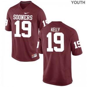 Caleb Kelly Sooners Jerseys Crimson Limited For Kids