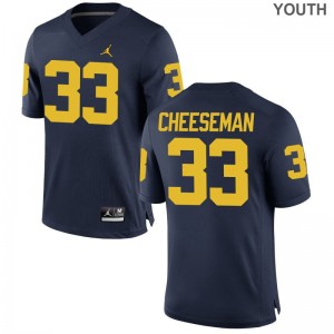 Michigan Wolverines Camaron Cheeseman Youth(Kids) Game Jerseys Jordan Navy
