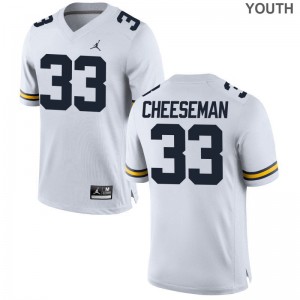 Camaron Cheeseman Kids Jordan White Jersey Michigan Wolverines Limited