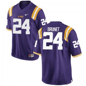 Colby Brunet Jersey Louisiana State Tigers For Men Game - Purple