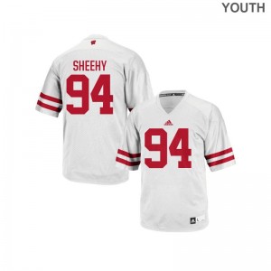 Conor Sheehy Kids Jerseys Wisconsin Badgers Authentic - White