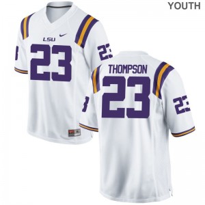 Louisiana State Tigers Corey Thompson Youth(Kids) Game Jerseys White