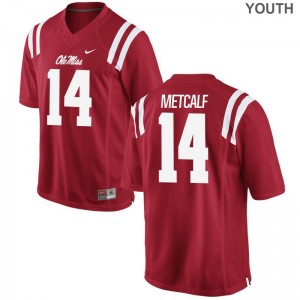D.K. Metcalf University of Mississippi Youth Jerseys Red Limited Jerseys