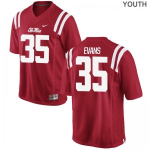 Donta Evans Youth Jersey Ole Miss Red Limited