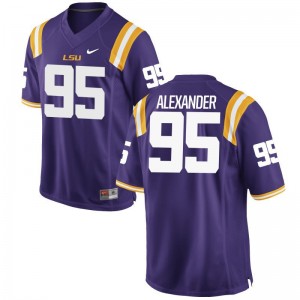 Edwin Alexander For Men Louisiana State Tigers Jersey Purple Limited Jersey