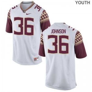Eric Johnson For Kids Florida State Seminoles Jersey White Limited Jersey