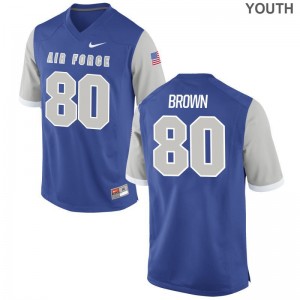 Limited Ethan Brown Jersey Air Force Falcons Royal Youth(Kids)