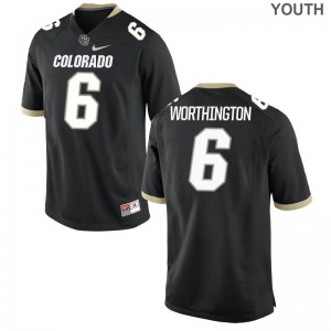 Evan Worthington Youth(Kids) Jersey UC Colorado Game Black