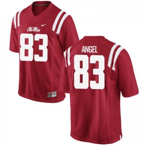 University of Mississippi Gabe Angel Jerseys Stitched Mens Game Red Jerseys