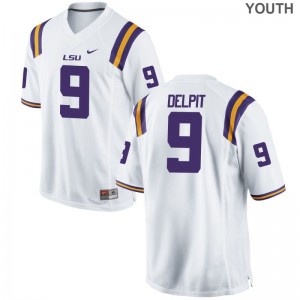 Grant Delpit Youth LSU Tigers Jerseys White Limited High School Jerseys