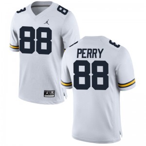 Grant Perry Men Jordan White Jersey Limited Wolverines