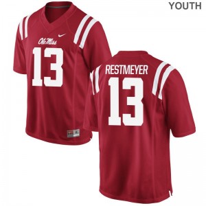 Ole Miss Rebels Grant Restmeyer Jersey Red Limited For Kids