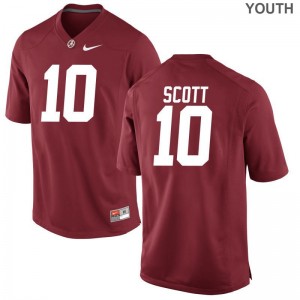 JK Scott Alabama Youth(Kids) Jersey Red Game Jersey