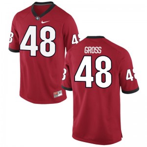 Men Limited UGA Jersey of Jacob Gross - Red