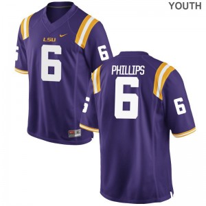 Jacob Phillips LSU Jerseys For Kids Game - Purple