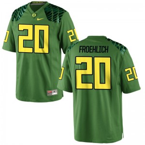 Oregon Jake Froehlich Game Jersey Apple Green Youth