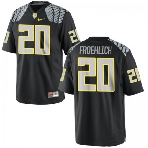 Oregon Jake Froehlich Jersey Game Youth(Kids) Jersey - Black