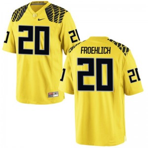 Gold Jake Froehlich Jersey Oregon Ducks For Kids Game