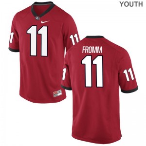 UGA Bulldogs Jake Fromm Game Kids Stitched Jersey - Red