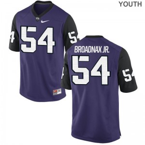 Texas Christian University Joseph Broadnax Jr. Jerseys Game Kids Jerseys - Purple Black