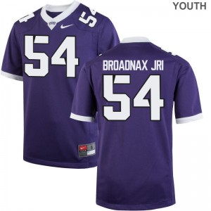 Youth(Kids) Joseph Broadnax Jr. Jerseys Horned Frogs Purple Limited