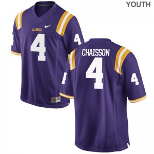 LSU Tigers K'Lavon Chaisson Jerseys Limited Purple For Kids
