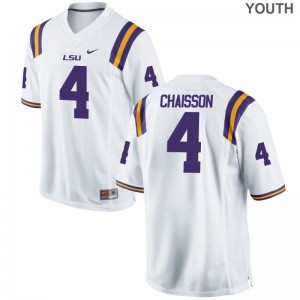 LSU Embroidery K'Lavon Chaisson Limited Jersey White For Kids
