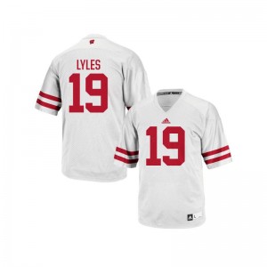 Authentic Wisconsin Badgers Kare Lyles Mens Jerseys - White