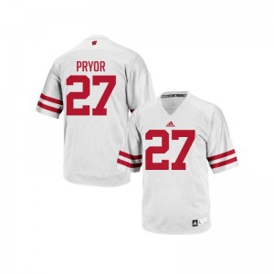 For Men Kendric Pryor Jersey White Authentic Wisconsin Badgers Jersey