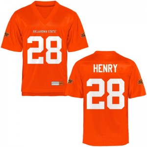 OK State Kevin Henry Jerseys Kids Game - Orange